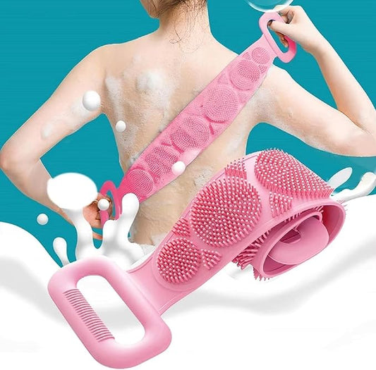Premium 3-in-1 Luxury Bath & Shower Exfoliating Set | Back Scrubber, Silicone Body Brush & Loofah Kit for Deep Cleansing